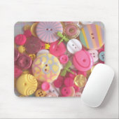 ビーチ色ボタン マウスパッド (マウス)