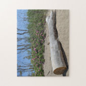 ビーチ花と流木 ジグソーパズル (縦)