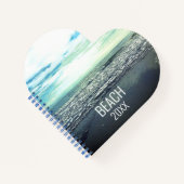 ビーチ芸術的タイポグラフィ海シーウェーブキュート ノートブック (正面)