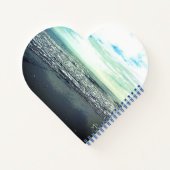 ビーチ芸術的タイポグラフィ海シーウェーブキュート ノートブック (裏面)