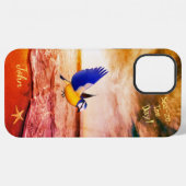 ビーチ芸術的バードシー iPhoneケース (裏面横)