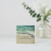 ビーチ芸術的抽象芸術波沿岸サロンスパ スクエア名刺 (スタンド正面)