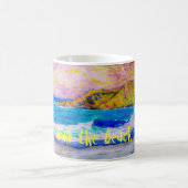 ビーチ芸術 コーヒーマグカップ (中央)
