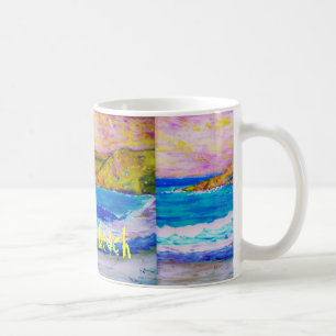 ビーチ芸術 コーヒーマグカップ