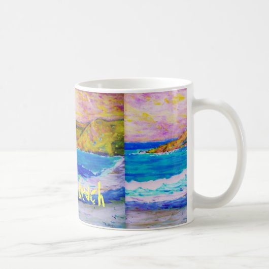 ビーチ芸術 コーヒーマグカップ (右)