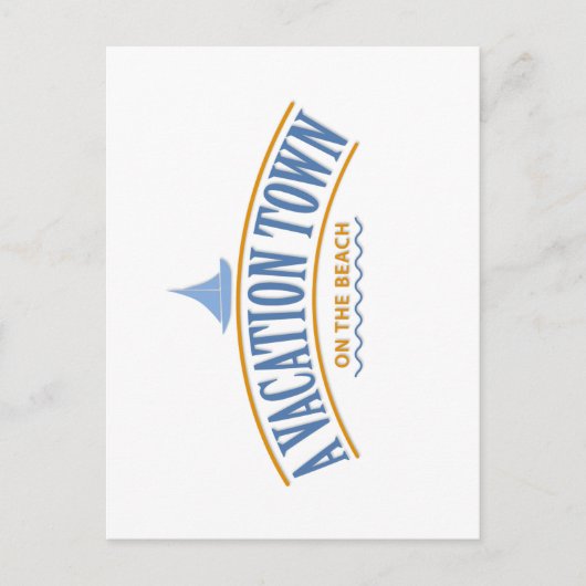 ビーチ葉書のバケーションタウン ポストカード (正面)