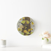 ビーチ葉 ラウンド壁時計 (ホーム)