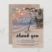 ビーチ葬儀ありがとう ノートカード (正面/裏面)