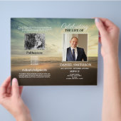 ビーチ葬儀サービスプログラム生活お祝い チラシ (手)