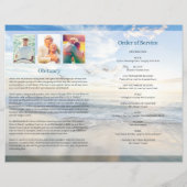 ビーチ葬儀プログラムテンプレート 男性へ (裏面)