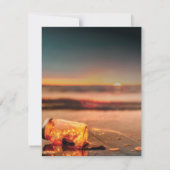 ビーチ葬儀悔やみや弔慰写真 サンキューカード (裏面)