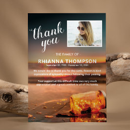 ビーチ葬儀悔やみや弔慰写真 サンキューカード