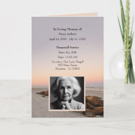 ビーチ葬儀記念遺産折畳みプログラム プログラム