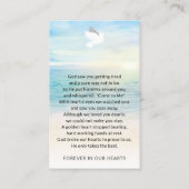 ビーチ葬儀追悼祈念写真カード 名刺 (裏面)