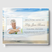 ビーチ葬式ゲストブック | 愛情に満ちた思い出で ゲストブック (正面)