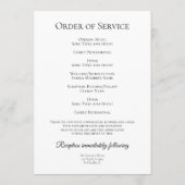 ビーチ葬祭慰霊碑へ下車徒歩 プログラム (裏面)