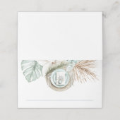 ビーチ行先結婚式のトロピカルプレイス設定 プレイスカード (外部開封)