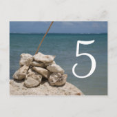 ビーチ表番号の岩石 ポストカード (裏面)