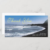ビーチ表示ありがとうフォトカード サンキューカード (正面/裏面)
