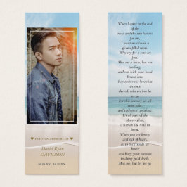 ビーチ表示フォトメモリアル葬儀詩ブックマーク