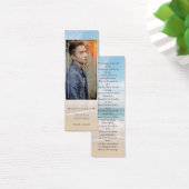 ビーチ表示フォトメモリアル葬儀詩ブックマーク (デスク)