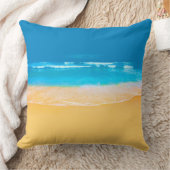 ビーチ表示 クッション (ブランケット)