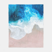 ビーチ表示 フリースブランケット (正面)