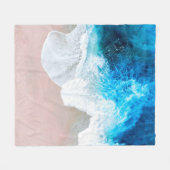 ビーチ表示 フリースブランケット (正面(横))