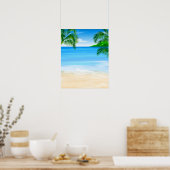 ビーチ表示 ポスター (キッチン)