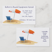 ビーチ装置の家のレンタル 名刺 (正面/裏面)