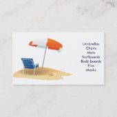 ビーチ装置の家のレンタル 名刺 (裏面)