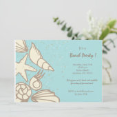 ビーチ要素 – 夏のパーティの招待状 招待状 (スタンド正面)