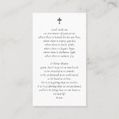 ビーチ記念写真祈りの言葉カード コーリングカード (裏面)