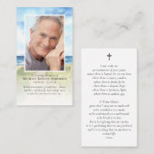 ビーチ記念写真祈りの言葉カード コーリングカード (正面/裏面)