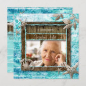 ビーチ記念発表葬ヴィンテージ 招待状 (正面/裏面)