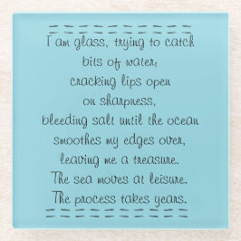 ビーチ詩 ガラスコースター