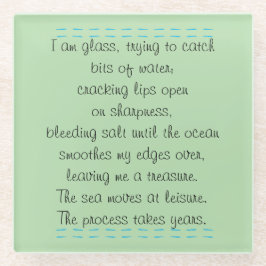 ビーチ詩 ガラスコースター