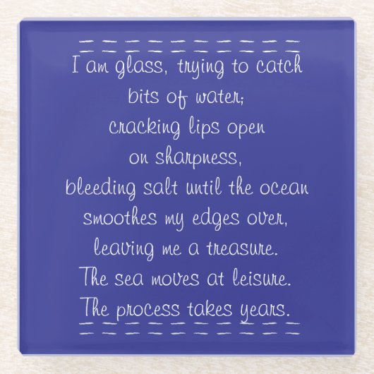 ビーチ詩 ガラスコースター (正面)