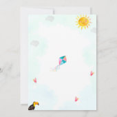 ビーチ誕生日の招待プールパーティの招待状 招待状 (裏面)