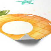 ビーチ誕生日の署名、プールパーティーのウェルカムサイン ポスター (角)