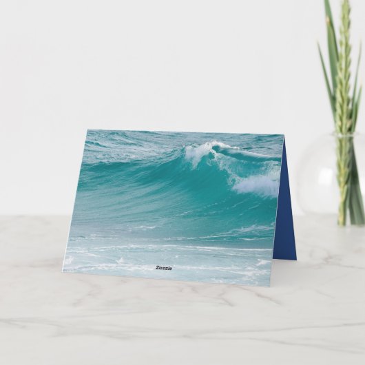 ビーチ誕生日ウィッシュ大人のメッセージ カード (裏面)