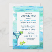 ビーチ誕生日カクテルパーティーマルガリータ 招待状 (正面)