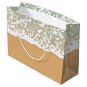 ビーチ誕生日カニ追加メッセージと年齢バッグ ラージペーパーバッグ (裏面アングル)