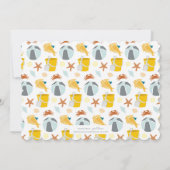 ビーチ誕生日パーティーの招待 招待状 (裏面)