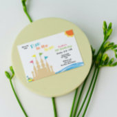 ビーチ誕生日パーティーへの招待 招待状