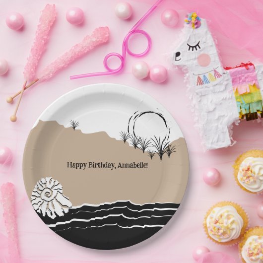 ビーチ誕生日パーティー紙プレート ペーパープレート (パーティー)