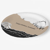 ビーチ誕生日パーティー紙プレート ペーパープレート (アングル)