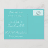 ビーチ誕生日パーティー インビテーションポストカード (裏面)