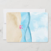 ビーチ誕生日フォト招待状 招待状 (裏面)