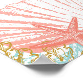 ビーチ誕生日会ウェルカムサイン ポスター (角)